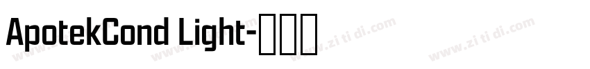 ApotekCond Light字体转换